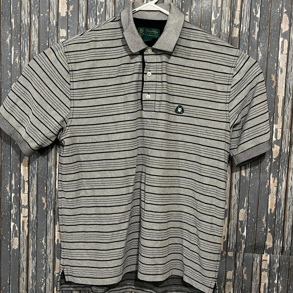 Brooks Brothers St Andrews Links Polo Shirt Short Sleeve Striped Mens Large